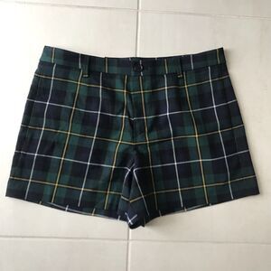 Uniqlo Shorts Multicolor Plaid High Waist